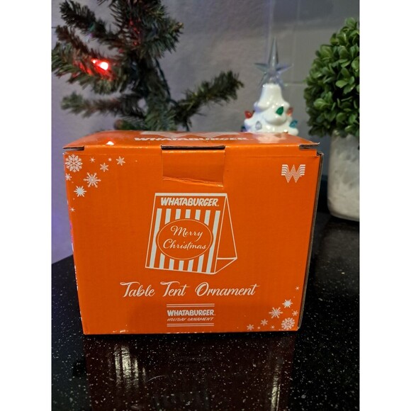 NEW 2024 Whataburger Table Tent Silver Christmas Ornament - Picture 7 of 7